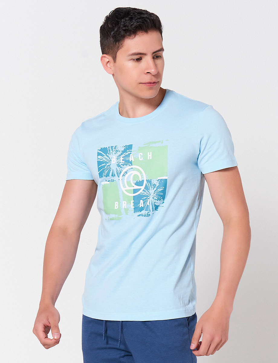 Camiseta Beach Turquesa