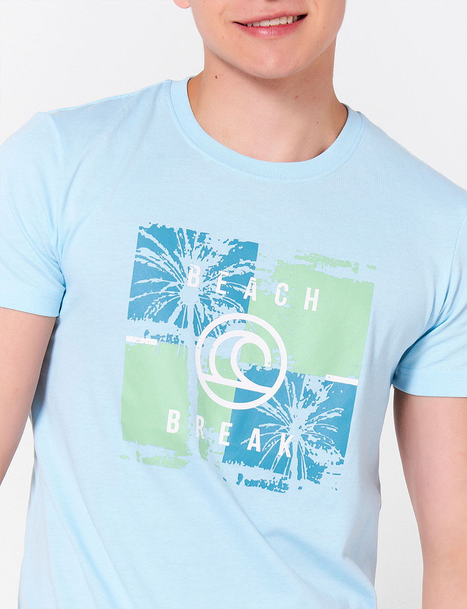 Camiseta Beach Turquesa
