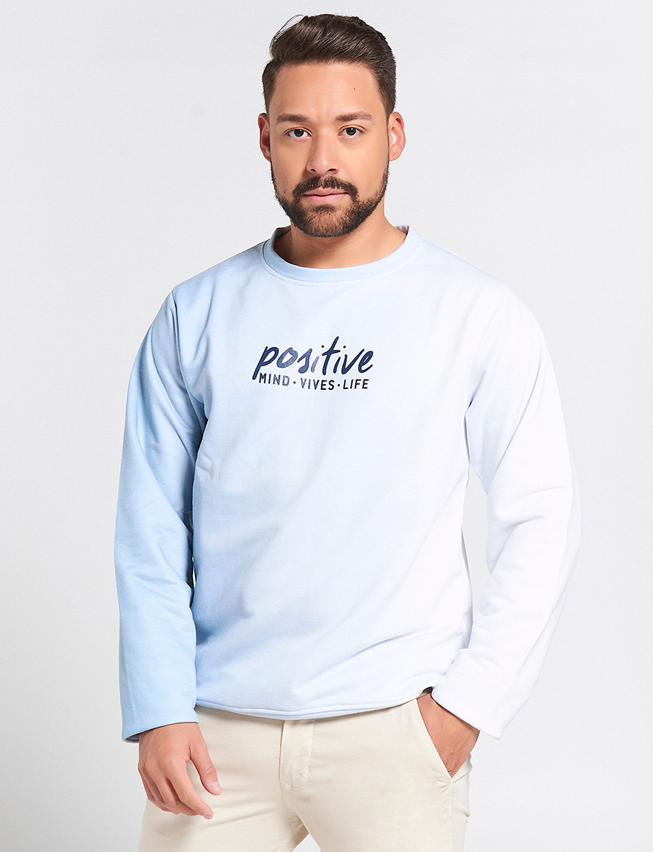Buzo con Degradado Celeste/Blanco Positive