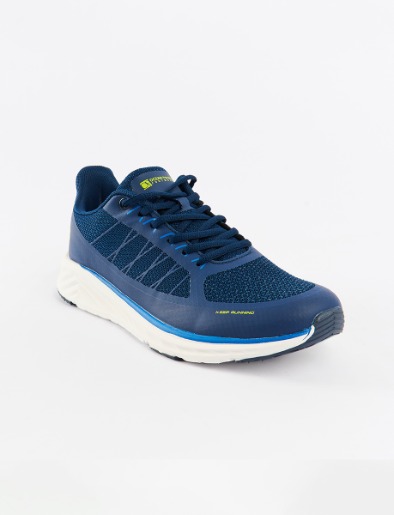 Sneaker Unicolor Azul con Cordones | OP
