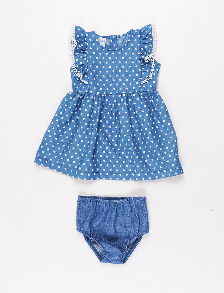 Vestido Prints Azul + Panty