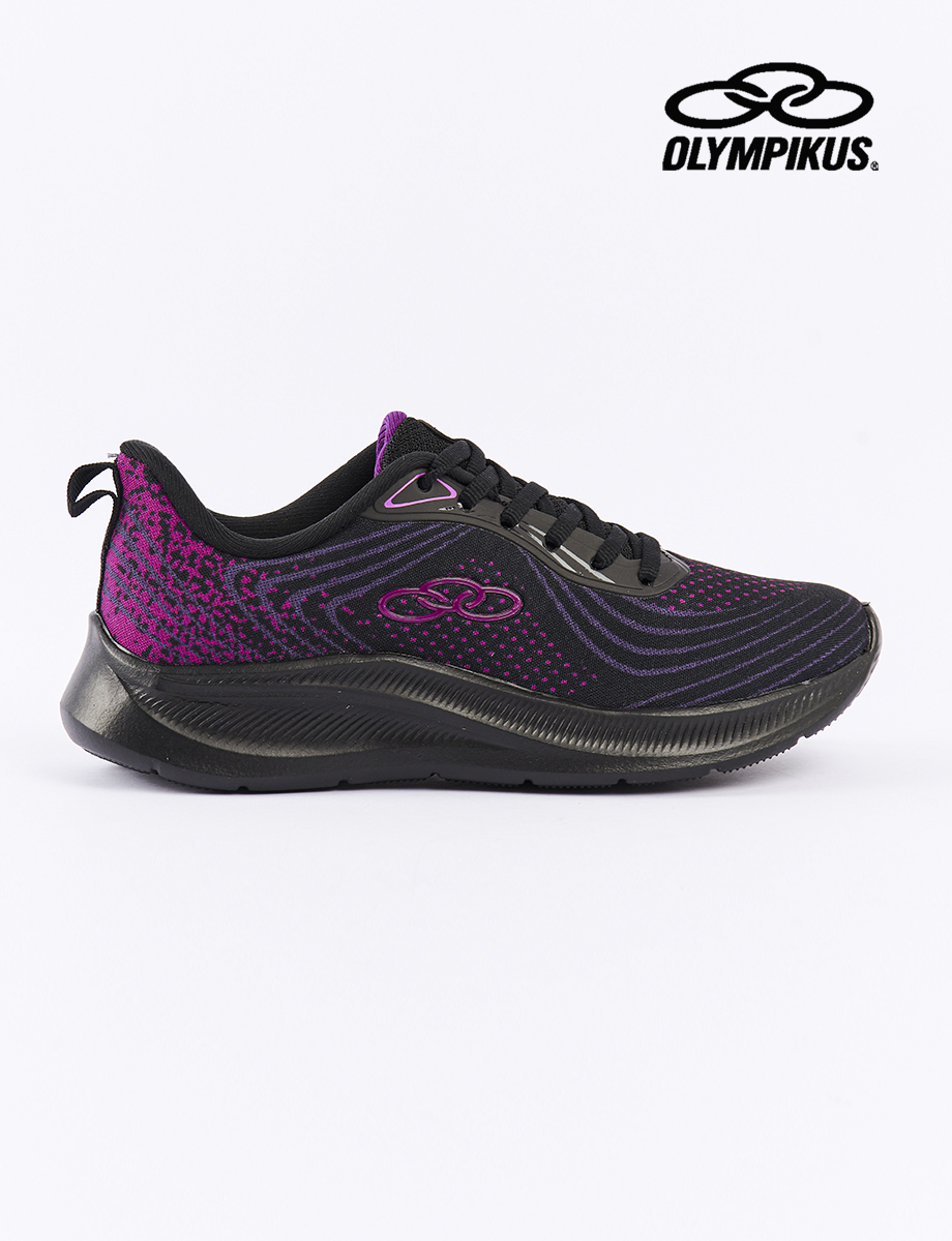 Sneaker Negro/Lila con Cordones | Olympikus
