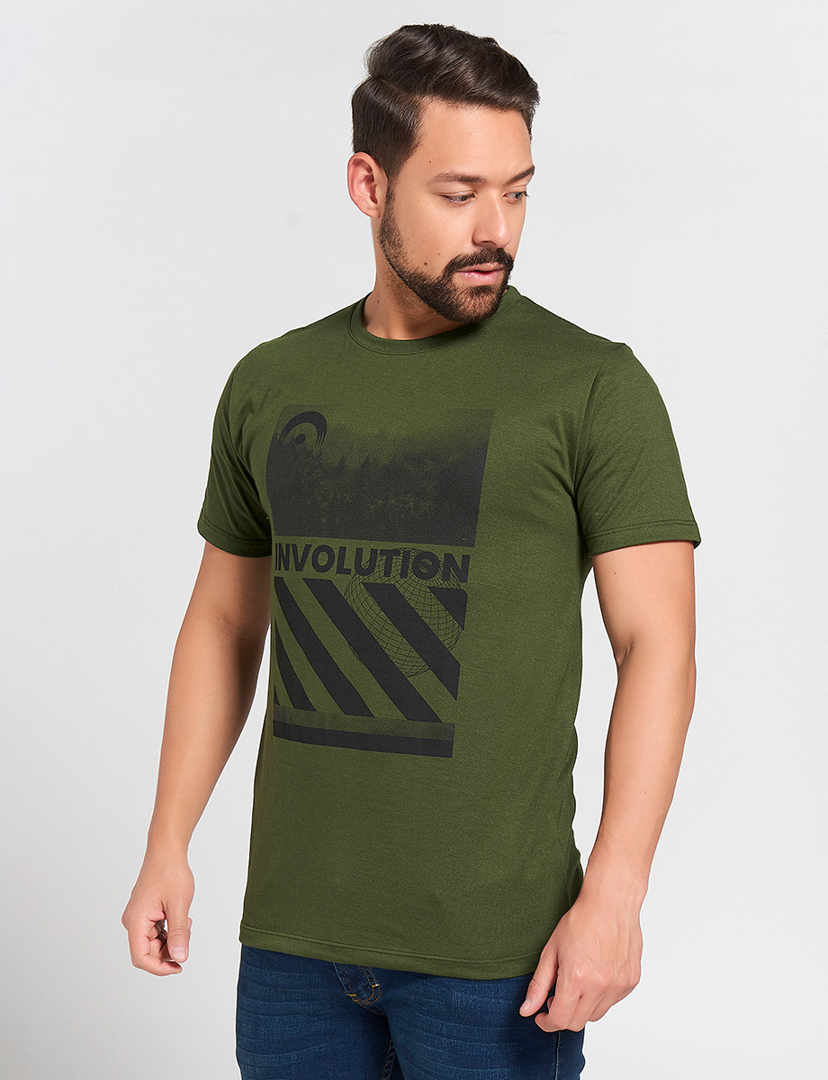 Camiseta Verde militar Involution