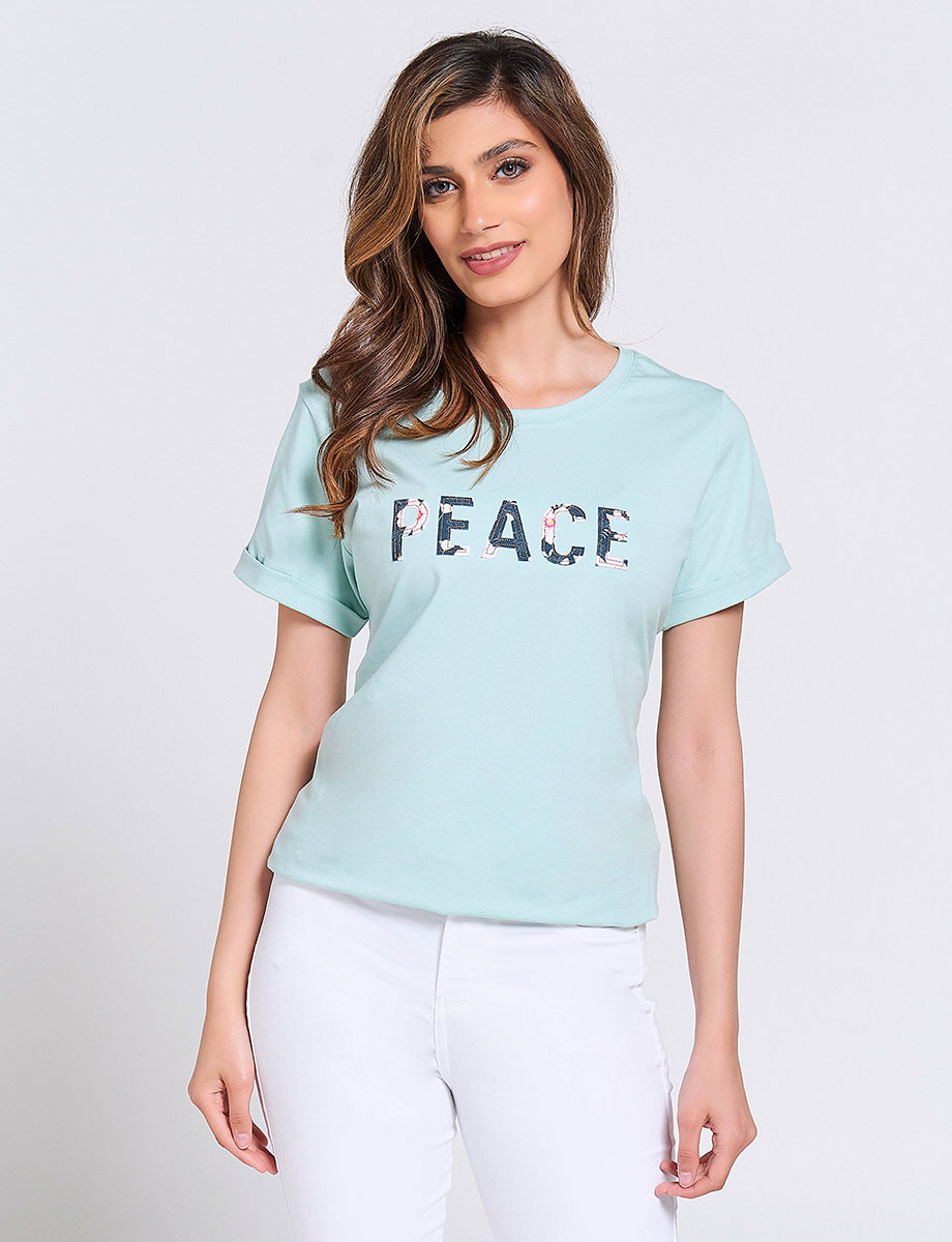 Camiseta Verde agua Peace