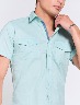 Camisa Verde Menta con Bolsillos