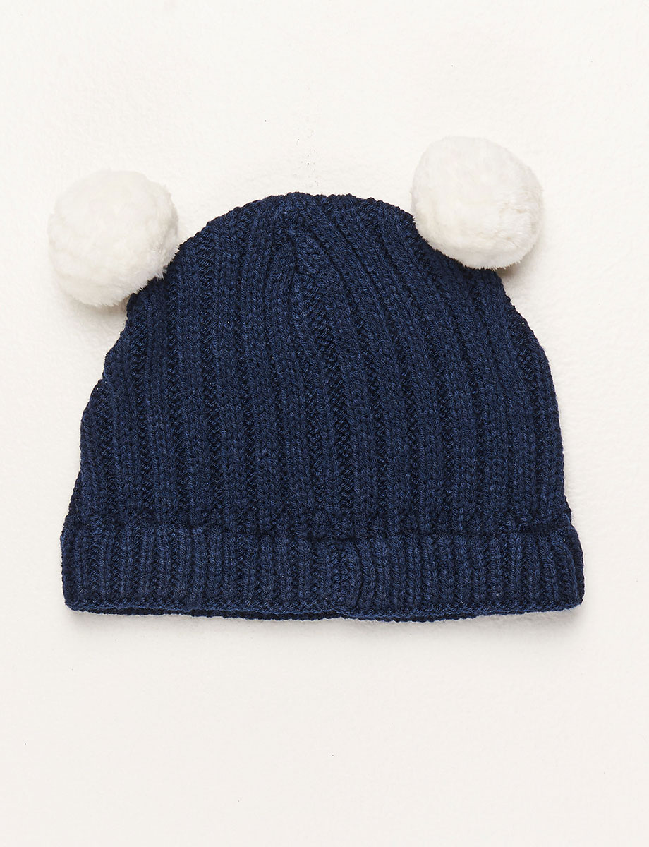 Gorro Infantil Tejido con 2 Pompones