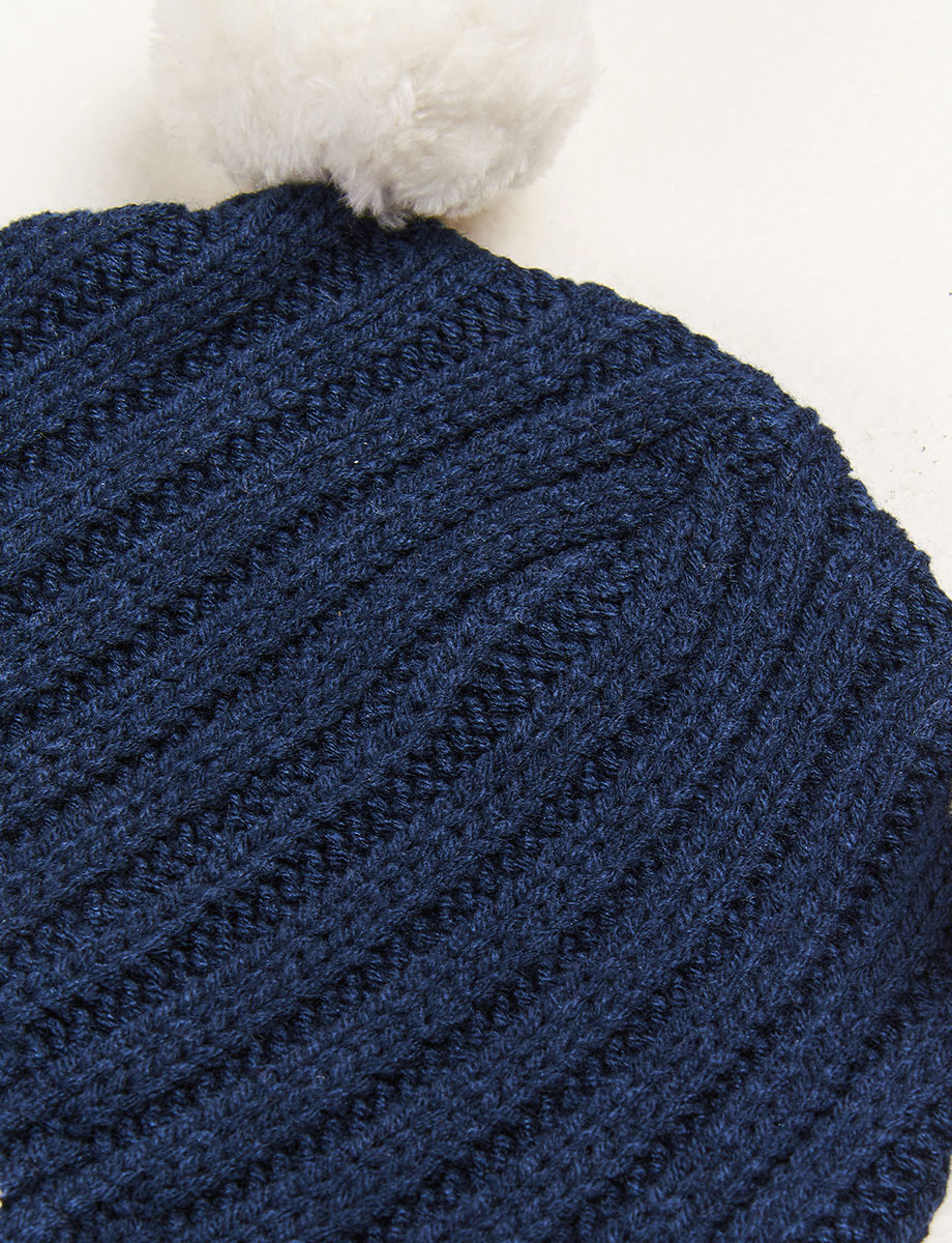 Gorro Infantil Tejido con 2 Pompones