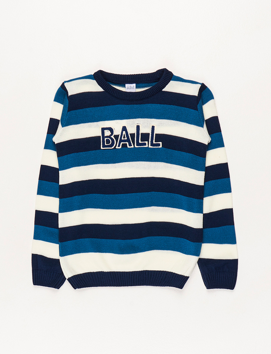 Sweater Listado Bordado Ball