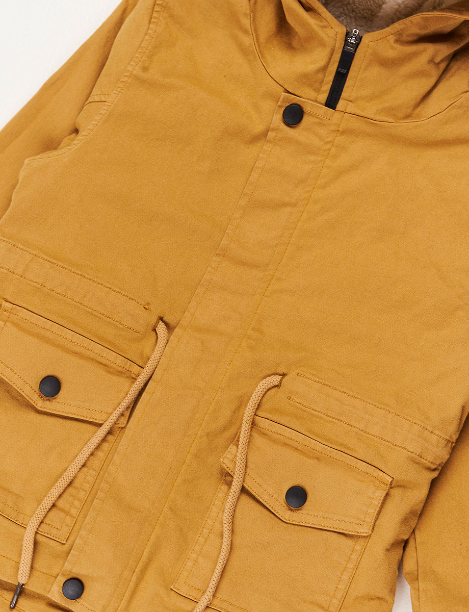 Parka Gabardina Kaky con Capucha