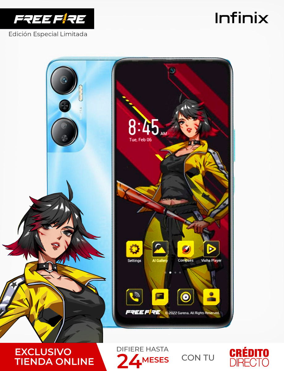 Infinix Hot 20 Free Fire 128GB 6.82" Azul