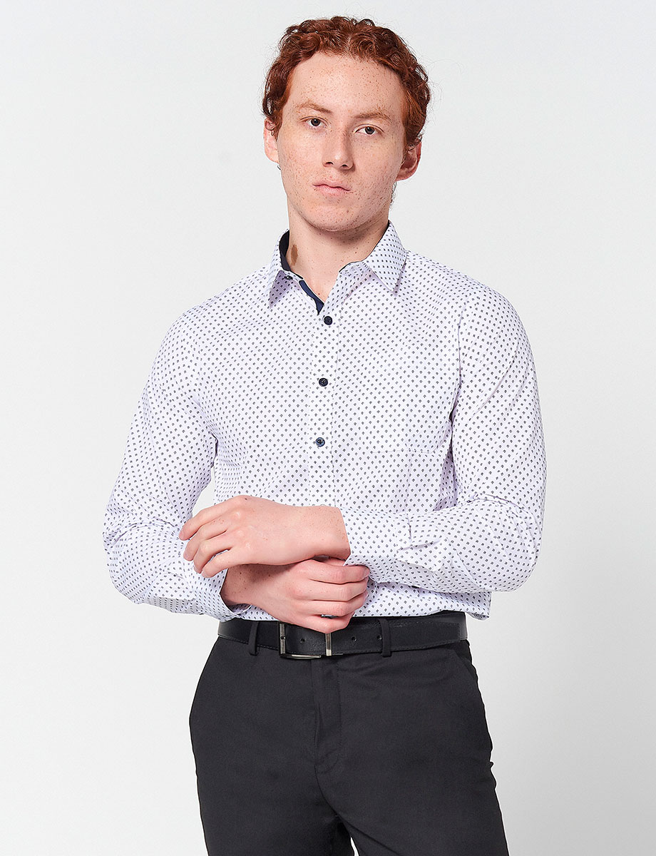 Camisa Rombos Blanca