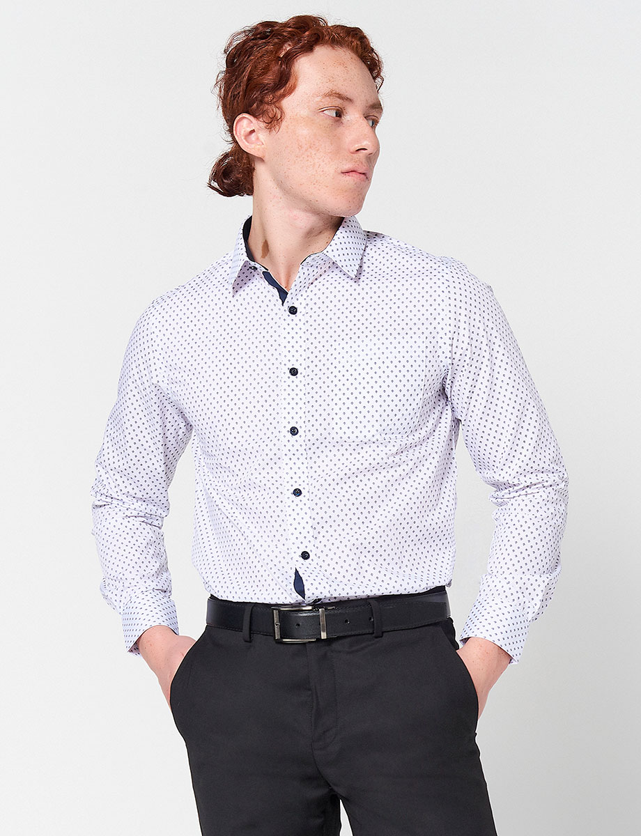 Camisa Rombos Blanca