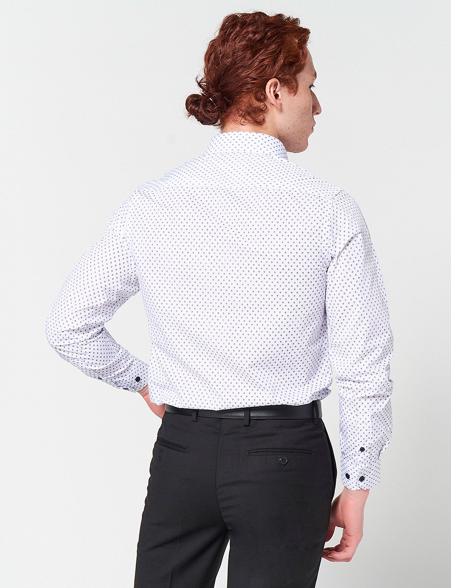 Camisa Rombos Blanca