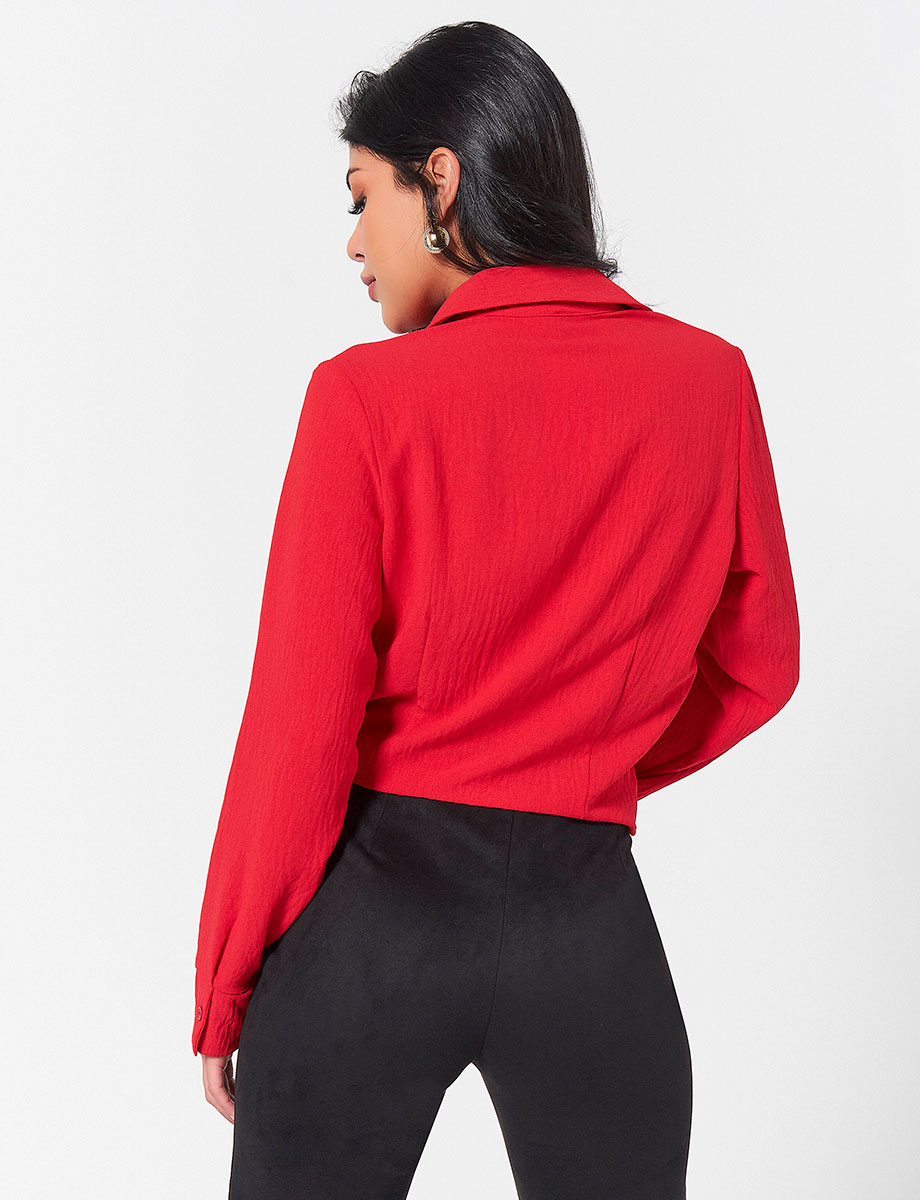 Blusa con Corset Rojo