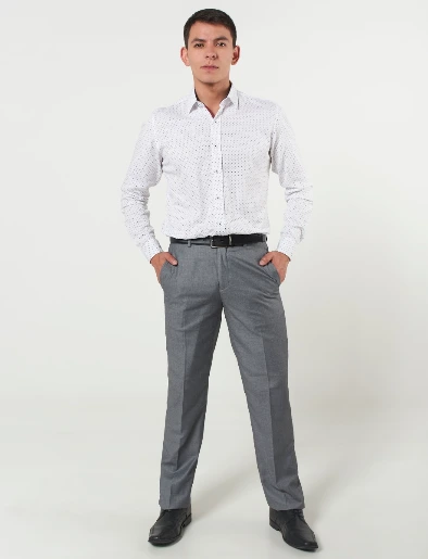 Pantalón Regular Gris