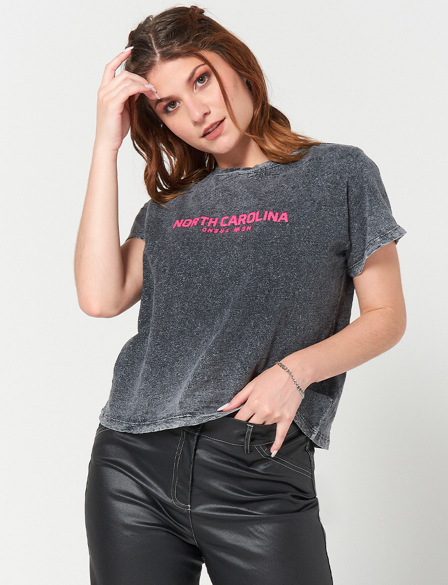Camiseta Prelavada Gris