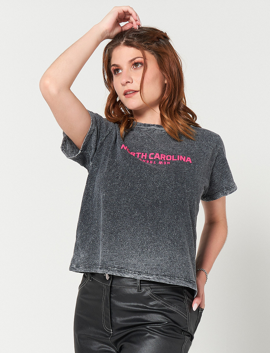 Camiseta Prelavada Gris