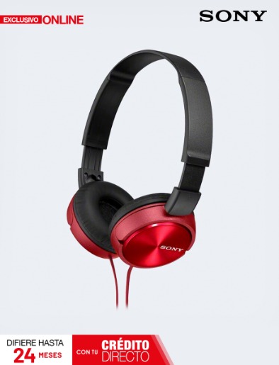 Audífonos de Diadema MDR-ZX310AP Rojo | Sony