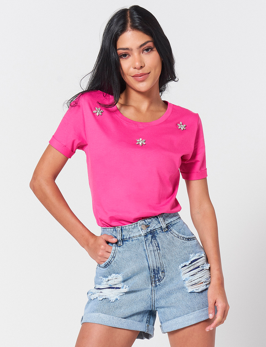 Camiseta fucsia mujer, Camisetas fucsia mujer