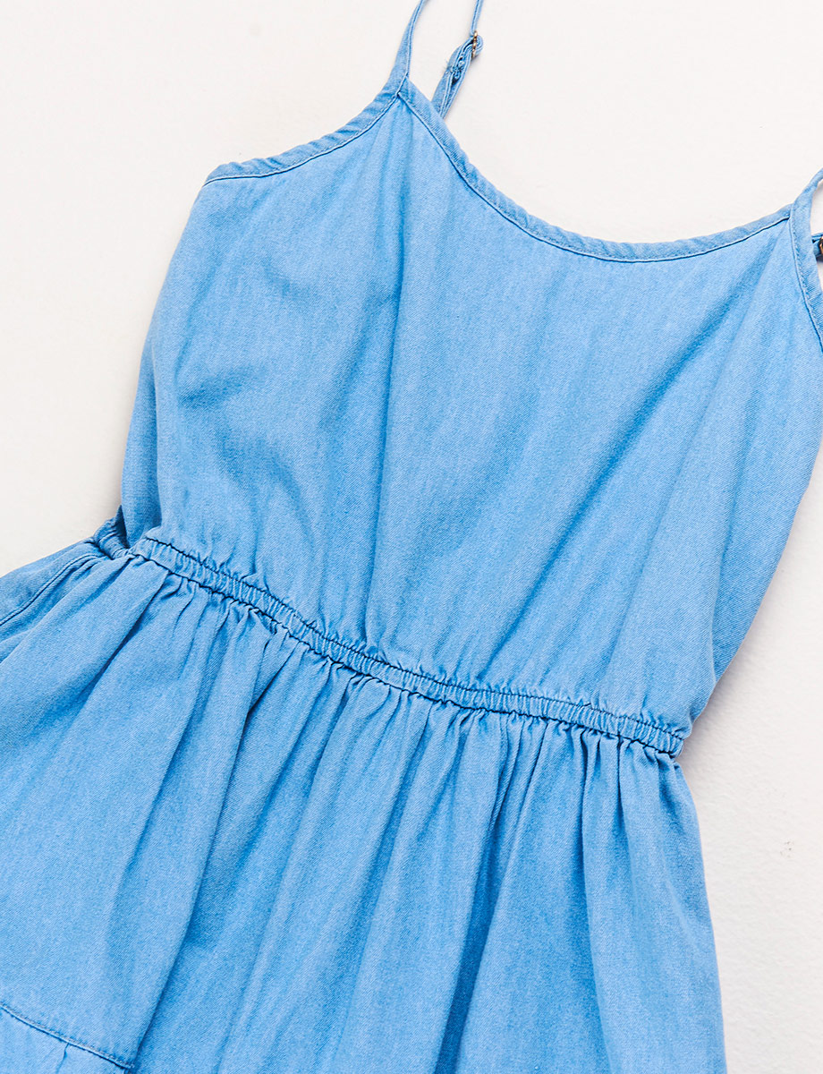 Vestido de Tiras Celeste