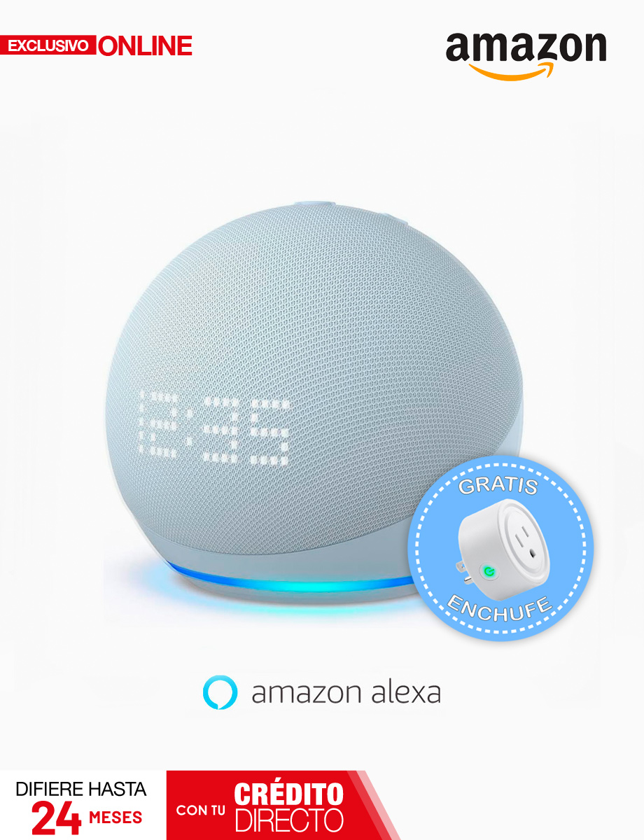 Alexa Echo Dot (Gen 5) con reloj - Azul