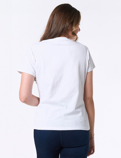 Camiseta Apliques Blanco