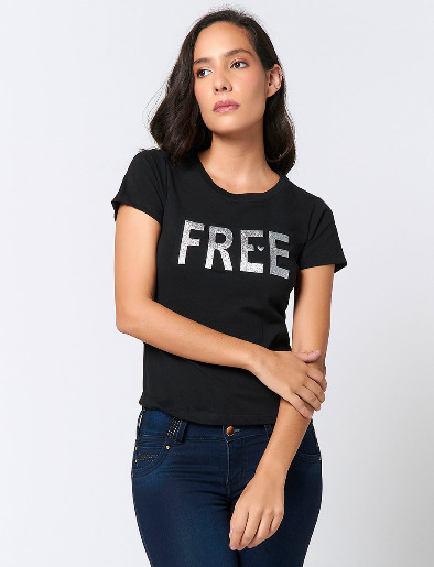 Camiseta Free Negro