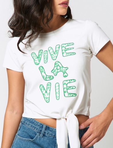Camiseta Vive la Vie Blanco