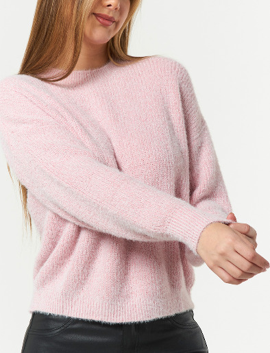 Sweater con brillo Rosado