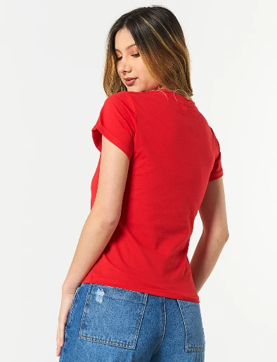 Camiseta Perlas Rojo