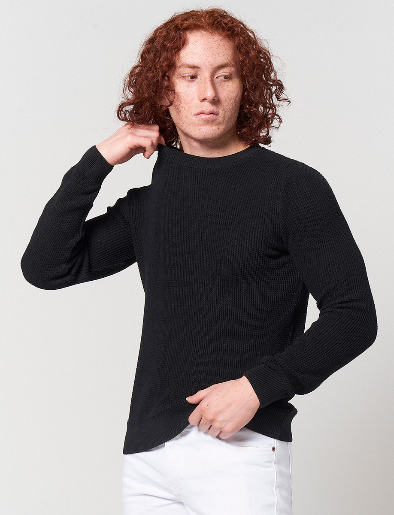 Sweater con Textura Negro
