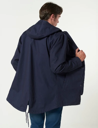 Parka Gabardina Azul Marino