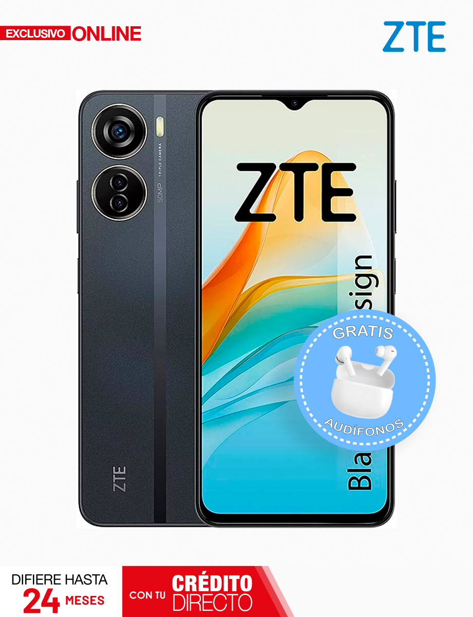 Celular Blade 40 Design de 128GB Negro Gratis Audífonos Buds 2 | ZTE"
