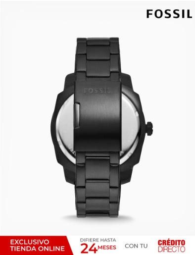 Reloj Machine en Acero Inoxidable Negro | <em class="search-results-highlight">Fossil</em>