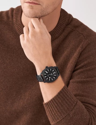 Reloj Machine en Acero Inoxidable Negro | Fossil