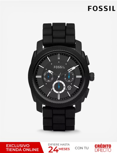 Reloj Machine en Silicona Negro | <em class="search-results-highlight">Fossil</em>