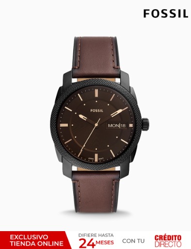 Reloj Máquina en Cuero Marrón | <em class="search-results-highlight">Fossil</em>