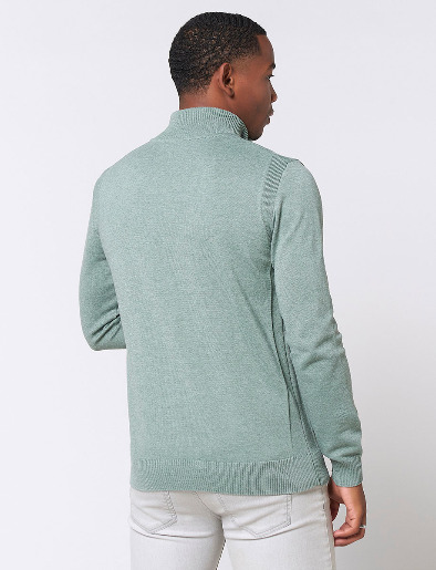 Sweater Cuello Alto Verde Agua