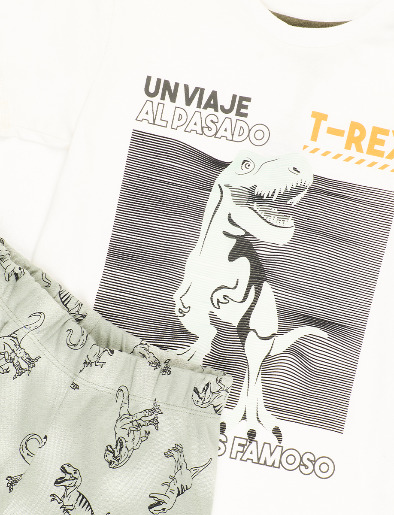 Pijama Camiseta + Bermuda Unicolor