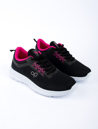 Sneaker Negro Cordones | OP