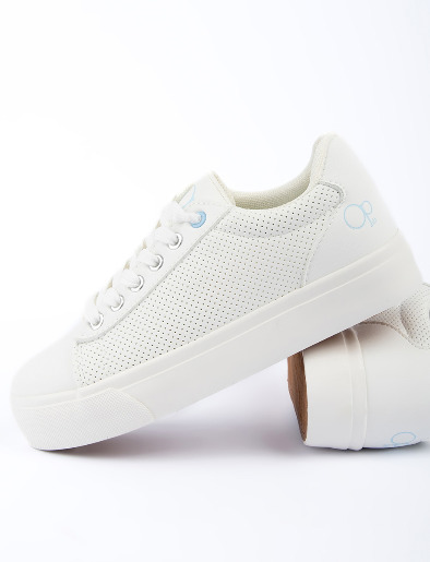 Zapato Caña Baja  Textura Blanco | OP