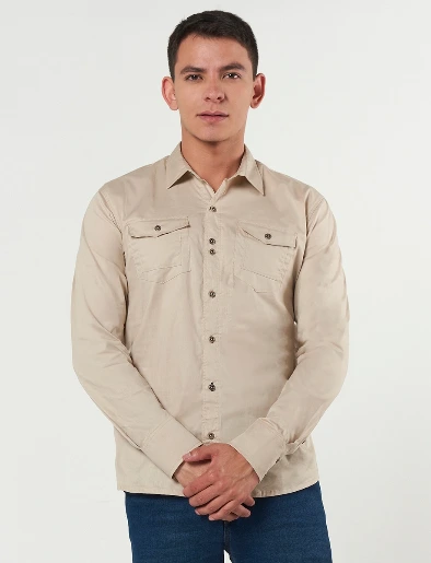 Camisa Llana Camel