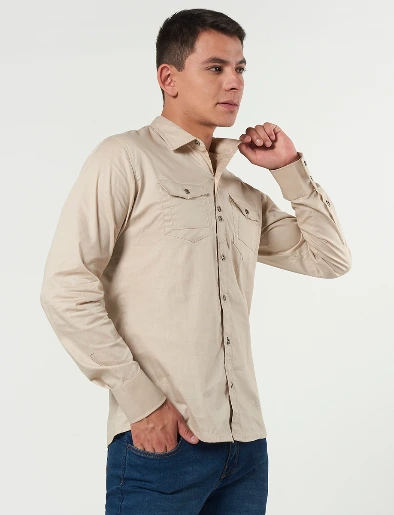 Camisa Llana Camel