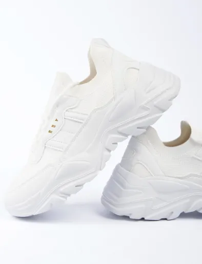 Sneaker con Cordones Blanco