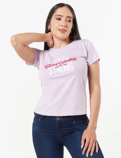 Camiseta Strong Lila