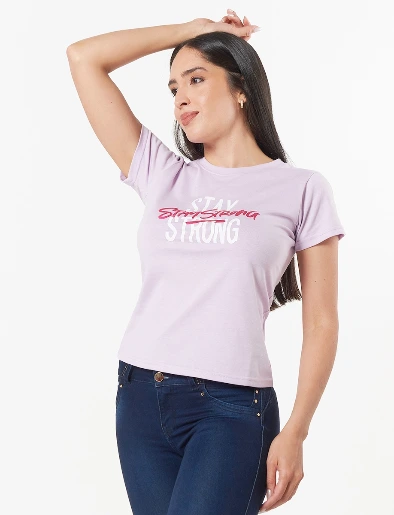 Camiseta Strong Lila