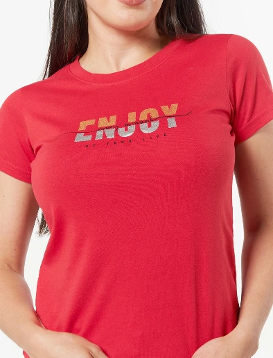 Camiseta Enjoy Roja