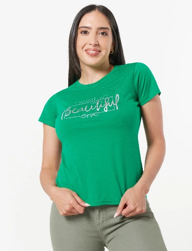 Camiseta Beautiful Verde