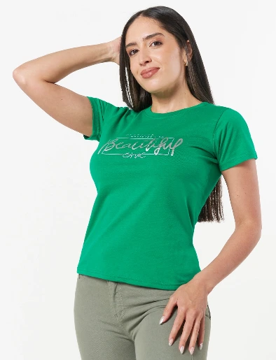 Camiseta Beautiful Verde