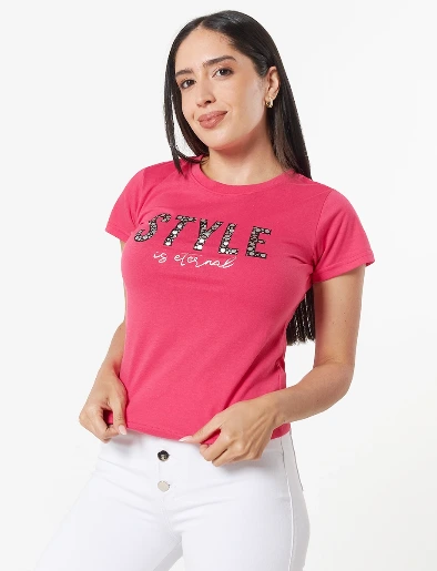 Camiseta Style Fucsia